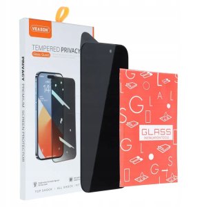 Szkło Hartowane 6D Pro Veason Privacy Glass - do Iphone 16 Plus czarny 3