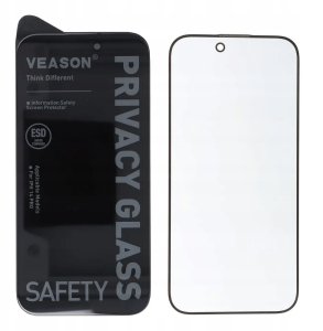 Szkło Hartowane 6D Pro Veason Privacy Glass - do Iphone 16 Pro Max czarny 2