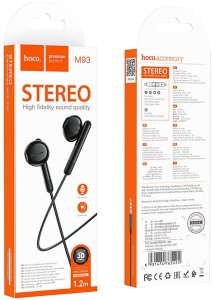 HOCO słuchawki przewodowe Jack 3,5 mm z mikrofonem M93 czarne 5