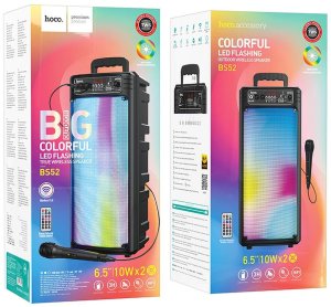 Zestaw do karaoke bluetooth 2 x 10W 3h Hoco BS52 czarny 9