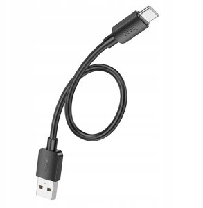 HOCO kabel USB A do Typ C PD 2,4A 27W X96 0,25 m czarny 2