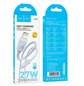 Kabel USB C do Lightning Hoco PD 27W X114 1 m niebieski 4