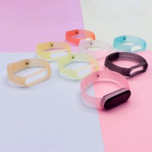 Pasek silikonowy do Xiaomi Mi Band 5 / 6 / 7 opaska - złoty 5