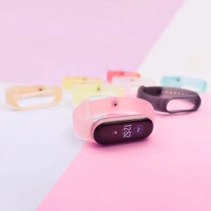 Pasek silikonowy do Xiaomi Mi Band 5 / 6 / 7 opaska - złoty 6