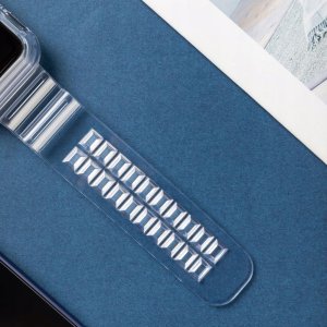 Silikonowa opaska pasek bransoleta bransoletka etui Strap Light Set do zegarka Apple Watch 40 mm - niebieska 4