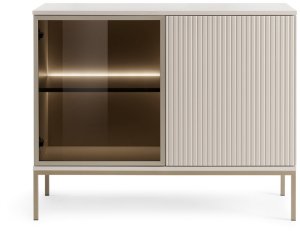 Komoda Lagos z metalowymi nóżkami w kolorze Cashmere + LED 3