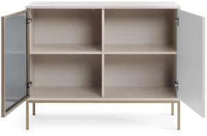 Komoda Lagos z metalowymi nóżkami w kolorze Cashmere + LED 4