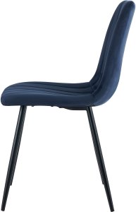 Krzesło tapicerowane Nova granatowe  nowoczesne do salonu i jadalni 2