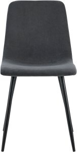 Krzesło do salonu i jadalni NOVA welurowe tapicerowane, ciemnoszare 4
