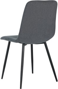 Krzesło do salonu i jadalni NOVA welurowe tapicerowane, ciemnoszare 5