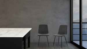 Krzesło do salonu i jadalni NOVA welurowe tapicerowane, ciemnoszare 8