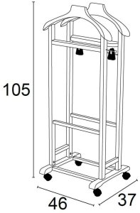 Wieszak do sypialni ARREDAMENTI MIXER  Brązowy stojak 105x46 cm 6