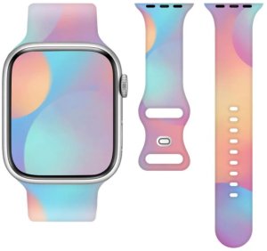 Pasek Silikonowy do Smart Watch 22mm RAINBOW / TĘCZOWY 1