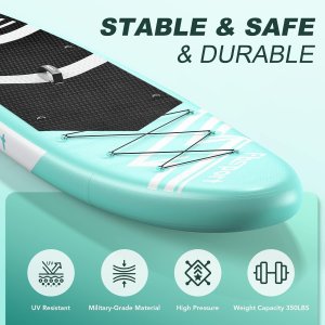 Zestaw FBSPORT Deska SUP Nadmuchiwana paddleboarding 320 miętowy 5