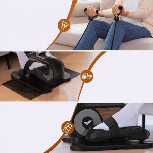 MERACH Mini elektryczny orbitrek do domu trenażer crossowy dla seniorów 4