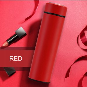 KUBEK TERMICZNY TERMOS LED 500ml NA KAWĘ HERBATĘ DOTYKOWY DO SAMOCHODU (czerwony) 2