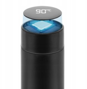 KUBEK TERMICZNY TERMOS LED 500ml NA KAWĘ HERBATĘ DOTYKOWY DO SAMOCHODU (czerwony) 10