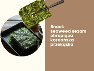 Nori snack koreańska przekąska chips z sezamem bibigo chrupiące prażone algi crispy seaweed 5g 3