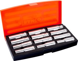 Bahco toppesæt 1/2" lang 12 dele 10-21mm 1