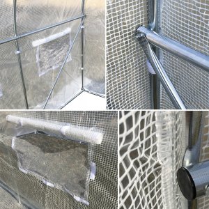 Tunel foliowy szklarnia 2x3,5m biały stelaż 25mm 7m2 14