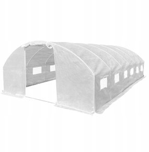 Tunel foliowy szklarnia 3x6m Biały Stelaż 19 mm 18m2 2
