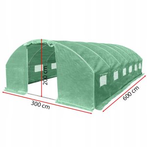 Lean Tunel foliowy szklarnia 3x6m zielony Rurki 19mm 18m2 3