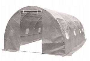 Tunel foliowy szklarnia 3x6m szary stelaż 25 mm 18m2 2