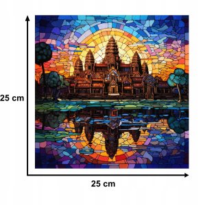 Puzzle Angkor Wat Mruu&Pruu 25 x 25 cm 150 elementów Układanka drewniana 3