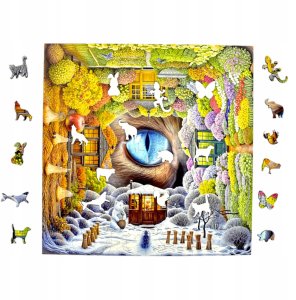 Puzzle Cztery Pory Roku 150 elementów Układanka drewniana Mruu&Pruu 1