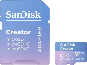 Karta SanDisk Creator MicroSDXC 512 GB Class 10 UHS-I/U3 A2 V30 (SDSQXAV-512G-GN6MS) 2