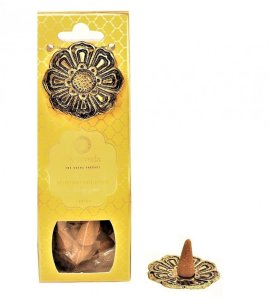 Song of India Kadzidełka 20 stożków z metalową podstawką Nuta Tuberoza & Jaśmin (Vata) Luxurious Veda 1