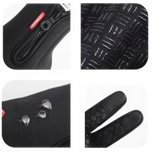 RĘKAWICZKI Sportowe -30C SUWAK UNISEX Antypoślizg PIANKA DOTYKOWE Podszewka 10