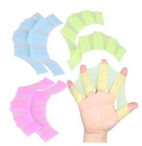 PŁETWY Błony na DŁONIE do PŁYWANIA Rękawiczki PARA 3