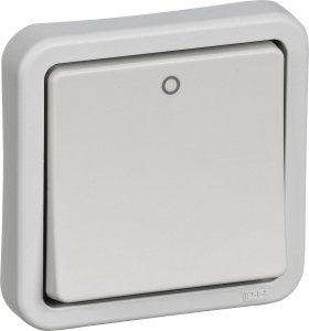 LAURITZ KNUDSEN Opus® 74 afbryder2 polet 16A 440VAClysegrå 1