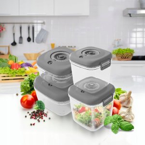 ZESTAW POJEMNIKÓW HERMETYCZNYCH CLEVER KITCHEN SZARE 9