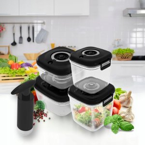 ZESTAW POJEMNIKÓW HERMETYCZNYCH CLEVER KITCHEN CZARNE 2