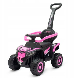 BM ELEKTRYCZNY JEŹDZIK RUBBY Z PROWADNICĄ BABY PINK 8596164164211 1