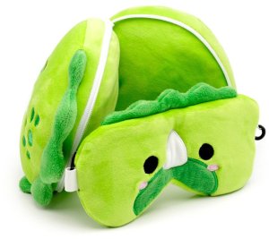 Relaxeazzz Dinozaur Pluszowy Zestaw: Podszuka + Opaska Na Oczy 2