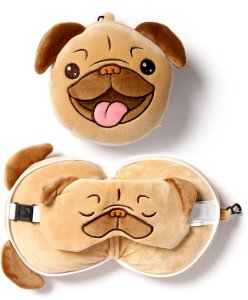 Relaxeazzz Mops Pluszowy Zestaw: Podszuka + Opaska Na Oczy 11