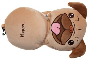 Relaxeazzz Mops Pluszowy Zestaw: Podszuka + Opaska Na Oczy 3