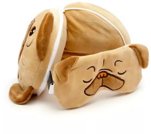 Relaxeazzz Mops Pluszowy Zestaw: Podszuka + Opaska Na Oczy 10