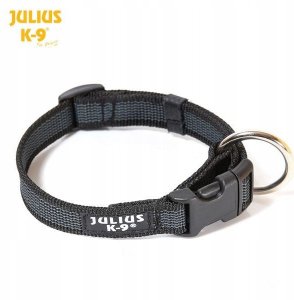 Julius-K9 K9 C&G Halsbånd, sort/grå, 25mm/39-65 cm 1