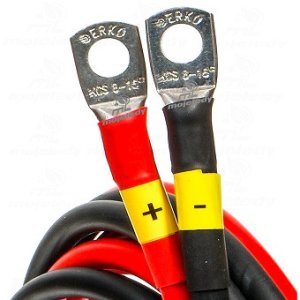 2x 300cm czerwony i czarny kabel łączeniowy akumulatora inwertera 16mm 3