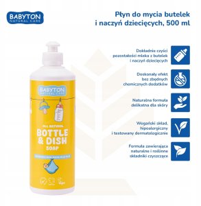 Babyton, Płyn do mycia butelek i naczyń dziecięcych, 500 ml 4