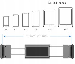 Uchwyt Mocowanie Samochodu Samochód Siedzenie Na Telefon Tablet Do 12,3"" / Cr1 5