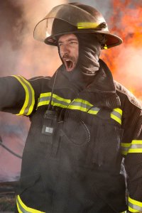 Kominiarka Strażacka Buff Safety Firefighter Blue 3