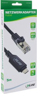 Karta sieciowa Eaton InLine® USB 3.2 adapter sieciowy kabel, Gigabit, USB-C do RJ45 wtyczka, 5m 2