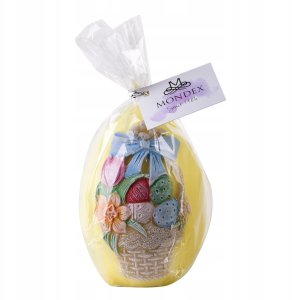 Świeca KOSZYCZEK Jajko duże 7x11cm żółta 2