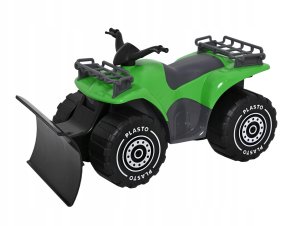 PLASTO Quad z pługiem i przyczepką 52 cm zielony PLA1601 2