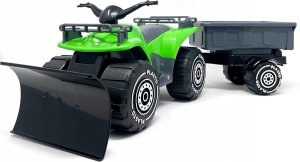 PLASTO Quad z pługiem i przyczepką 52 cm zielony PLA1601 4